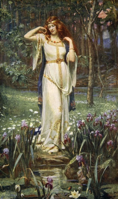 Norse Mythology Goddesses, Norse Goddess Of Love, Freya Goddess, Symbole Viking, Norse Goddess, John Everett Millais, Image Chat, Image Nature, Pre Raphaelite