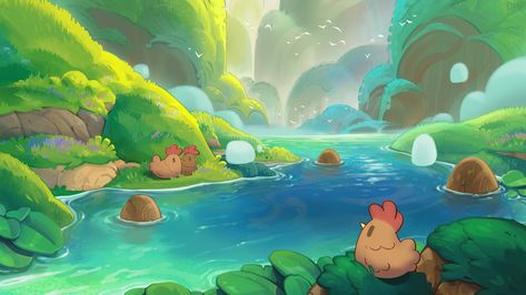 ArtStation - Little river River Drawing, Living In France, Desain Buklet, Casual Art, Picture Books Illustration, Forest Illustration, Game Illustration, Concept Artist, Cartoon Background