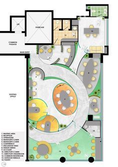 Corporate Office Plan Layout, Architectural Office Plan, Corporate Office Floor Plan Layout, Office Plan Layout Design, Office Interior Design Floor Plan, Offices Plans Architecture, Office Interior Design Plan Layout, Office Space Architecture, House Plan With Office Space