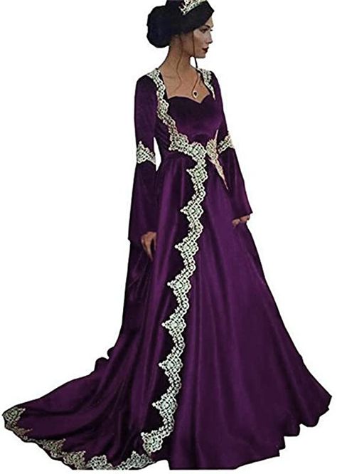 Formal Gowns With Sleeves, Dresses Medieval, Velvet Dress Plus Size, Burgundy Evening Dress, Green Velvet Dress, Long Sleeve Dress Formal, Fantasy Gowns, Medieval Dress, Affordable Dresses