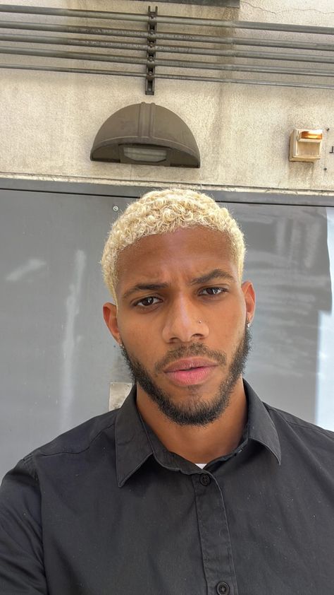 Bleached Hair Men Black, Platinum Blonde Hair Men Black, Blonde Waves Men Black, Black Man Blonde Hair, Black Men Buzzcut, Black Men Blonde Hair, Blonde Hair Black Men, Black Men Dyed Hair, Black Men Hair Colour