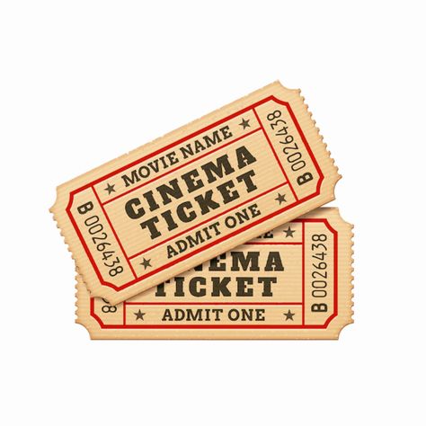 Movie Ticket Aesthetic, Movie Theater Tickets, Stage Aesthetic, Ticket Cinema, Ticket Drawing, Kino Box, Red Ticket, Theater Aesthetic, Pink Calendar