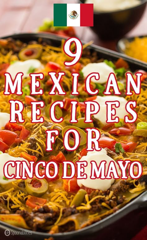 Mexican food recipes to celebrate Cinco de Mayo Mexican Food Recipes Sides, Mexican Carry In Ideas, Mexican Food Recipes Beans, Cinco De Mayo Menu Ideas, Mexican Bbq Ideas, Mexican Night Recipes, Mexico Food Recipes, Mexican Meal Ideas, Cinco De Mayo Potluck