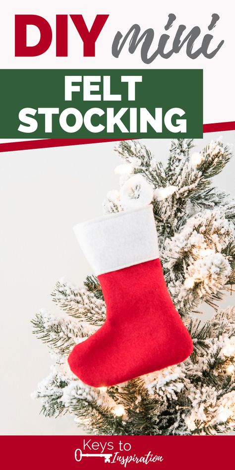 Learn how to make a mini felt stocking using the Cricut Maker. This cute Christmas stocking will look great as home decor. It also makes a fun gift! cricut for beginners || cricut projects || cricut ideas #cricutmade #cricutexplore Cute Christmas Stockings, Mini Stockings, Felt Stocking, Christmas Craft Projects, Diy Craft Tutorials, Christmas Projects Diy, Red Felt, Christmas Gift Guide, Cricut Maker