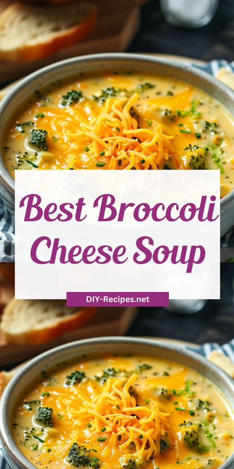 Try the Best Broccoli and Cheese Soup recipe ever! With fresh broccoli, carrots, and sharp cheddar, this soup is irresistibly delicious! 5 Ingredient Broccoli Cheese Soup, The Best Broccoli Cheddar Soup, Recipe For Broccoli Cheese Soup, Best Broccoli Cheddar Soup Recipe, Best Broccoli And Cheese, Broccoli And Cheese Soup Recipe, Broccoli Cheddar Cheese Soup, Best Broccoli Cheese Soup, Broccoli And Cheese Soup