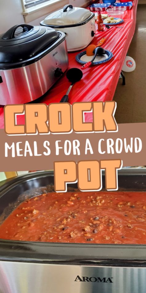 Meals To Feed A Large Crowd, Crockpot Potluck Dishes For A Crowd, Easy Meals For Large Groups Cheap, Crock Pot Meals For Party, Crock Pot Meals For Parties, Large Group Food Ideas Feeding A Crowd, Meals To Feed 30 People, Crockpot Recipes For Work Potluck, Crowd Pleaser Crockpot Meals