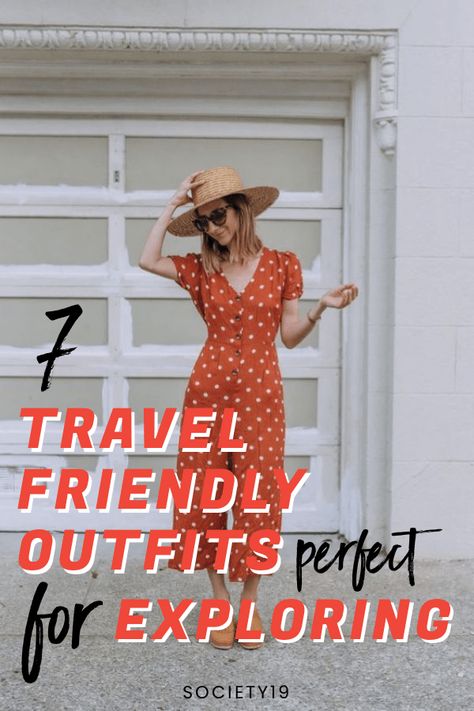 7 Travel-Friendly Outfits That Are Perfect For Exploring – Society19 Exploring The City Outfit, Travel Friendly Outfits, Site Seeing Outfit, City Exploring Outfit, School Trip Outfit, Exploring Outfit, Friendly Outfits, White Sweater Outfit, Loose Fitting Pants