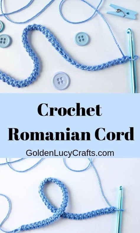 Crochet Romanian cord, how to crochet Romanian cord Cordon Crochet, Crocheting Stitches, Cord Crochet, Irish Lace Crochet Pattern, Bracelet Crochet, Stitches Crochet, Confection Au Crochet, Crochet Geek, Crochet Jewelry Patterns