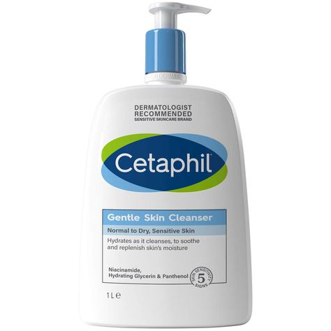 Suitable for all skin types, the Cetaphil Gentle Skin Cleanser Wash is a multi-action formula designed to wash the day away and promote the appearance of a unified complexion.Infused with a cocktail of skincare hero ingredients, the face wash blends glycerin, niacinamide and panthenol to help create a balanced-looking skin tone. Skin feels hydrated and refreshed as the gentle cleanser defends skin against the five visible signs of skin sensitivity. Cetaphil Face Wash, Cetaphil Cleanser, Cetaphil Gentle Skin Cleanser, Hydrating Face Wash, Daily Facial Cleanser, Gentle Skin Cleanser, Drugstore Skincare, Skin Cleanser, Basic Skin Care Routine