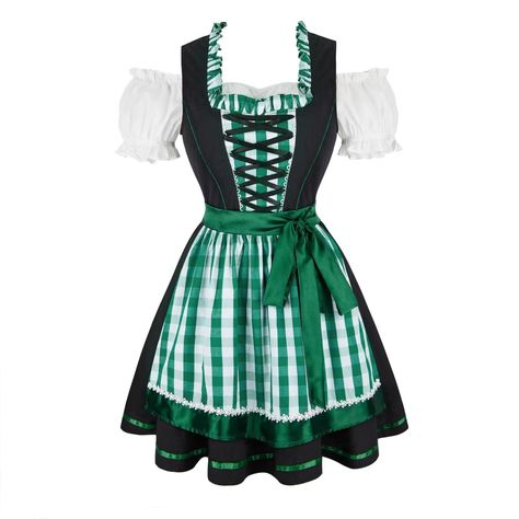 PRICES MAY VARY. ❤oktoberfest outfit women → This beautiful dirndl dress features cute shortened length u neckline puff tops, elegant printed dress and checkered apron. ❤ oktoberfest outfit women traditional dress ladies you could show your elegant figure at the Oktoberfest outfi, carnival, party or wedding. ❤ oktoberfest outfit women ,A great dirndl set with dress, tshirt blouse and apron. Elegant look, Exquisite workmanship, underlined by elaborate border and beautiful bodice hooks bring you a Oktoberfest Outfit Women, Dirndl Dress Oktoberfest, Fair Costume, Beer Girl Costume, Oktoberfest Dress, Beau Crochet, Oktoberfest Outfit, Beer Girl, Oktoberfest Party