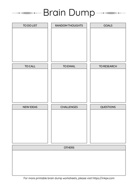 Brain Dump Template Free Printables, Organization Worksheets, Counselling Worksheets, Brain Dump Bullet Journal, Brain Dump Template, Word Cloud Generator, Time Management Worksheet, All About Me Worksheet, Shape Tracing Worksheets