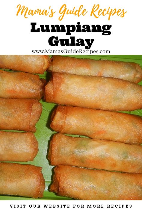 Lumpia Togue Recipe, Pinoy Lunch Ideas, Lumpia Gulay Recipe Filipino, Lumpiang Togue Recipe, Lumpiang Shanghai Plating, Lugaw Recipe Filipino Food, Lumpia Togue, Lumpiang Gulay Recipe, Tupig Recipe