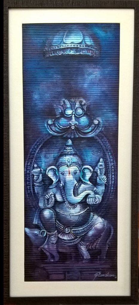 Blue Ganesha, Art Studio Ideas, Ganesha Art Illustration, Ganesh Art Paintings, Ganesh Ji, Ganesh Art, Lord Ganesha Paintings, Modern Pop Art, Ganesha Painting