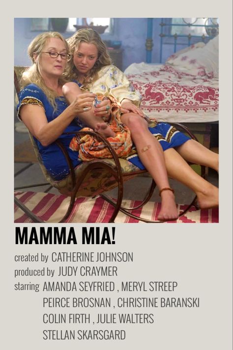 Mamma Mia Movie Poster, Mamma Mia Poster, Mamma Mia 2008, Mamma Mia Movie, Retro Movie Posters, Room Aesthetic Decor, Posters For Room Aesthetic, Posters For Room, Julie Walters