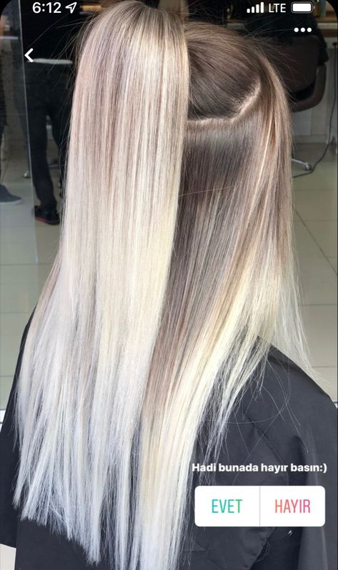 Blonde Hair With Brown Roots, Blond Cenușiu, Hair In A Ponytail, Beige Blonde Hair, Blonde Hair With Roots, Perfect Blonde Hair, Crystal Hair Clip, Summer Blonde Hair, Icy Blonde Hair