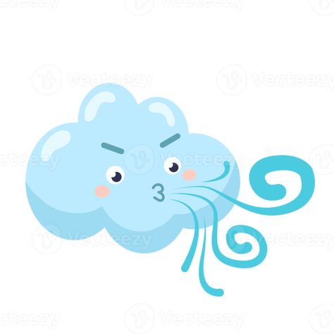 Wind Cartoon, Flat Style, Free Png, The Wind, Template Design, Vector Free, Royalty Free, Clip Art, Quick Saves