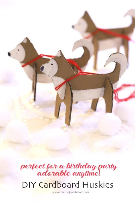 Alaska Crafts For Kids, Husky Activities, Iditarod Crafts, Arctic Project, Dog Paper Craft, Dog Crafts For Kids, Canada Crafts, Cardboard Dog, Mr Printables