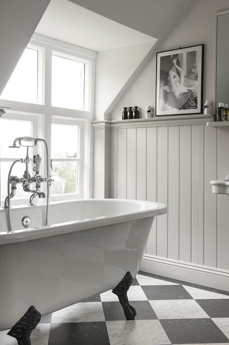 Bathroom Grey Panelled Bathroom, Bathroom With Panelling And Tiles, White Panelled Bathroom, Wood Panelling With Shelf, Chair Rail With Shelf, Wood Panelling In Bathroom, Bathroom Wood Panelling, Bathroom Wall Wood Paneling, Panelled Bathroom Walls