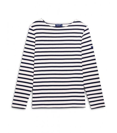 Saint James Authentic Striped Breton Top Stripe Long Sleeve Shirt, Breton Stripes Outfit Parisian Chic, Breton Stripes Outfit, Dress Like A French Woman, Style Parisian Chic, Mini Closet, Breton Shirt, Breton Stripe Shirt, French Minimalist