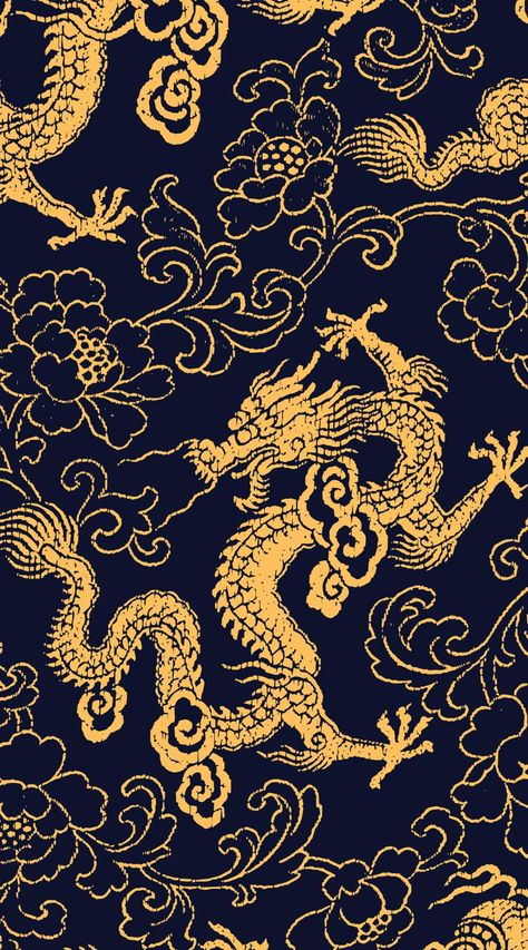 Cocktail Christmas, Chinese Prints, Chinese Pattern, Pattern Poster, Golden Dragon, Japanese Dragon, 캐릭터 드로잉, Dragon Print, Chinese Patterns