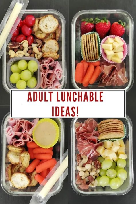 Adult Lunchable - Easy Meal Prep Ideas Easy Meal Prep Ideas, Meal Prep Snacks, Healthy Lunch Snacks, Healthy Lunch Meal Prep, Meal Prep Ideas, Easy Healthy Lunches, Work Meals, Easy Healthy Meal Prep, Prepped Lunches