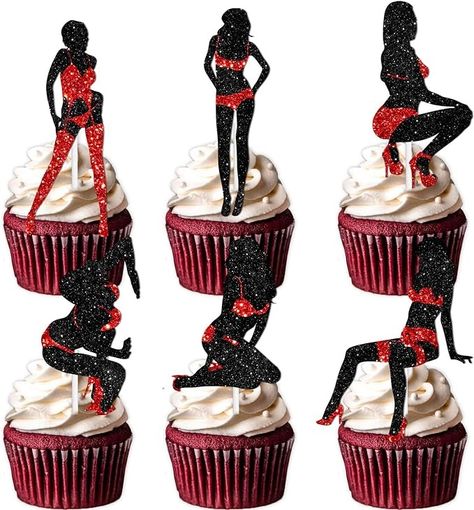 Amazon.com: Yoga Dancing Silhouettes Dessert Cupcake Topper Night Out Hen Movie Party Theme Decor Supplies Happy Birthday Bachelorette Bridal Shower Party Decoration 18pcs Black Glitter : Grocery & Gourmet Food Burlesque Party Decorations, Movie Party Theme, Burlesque Cake, Burlesque Theme Party, Burlesque Theme, Burlesque Party, Bachelorette Theme, Movie Themed Party, Bachelorette Themes