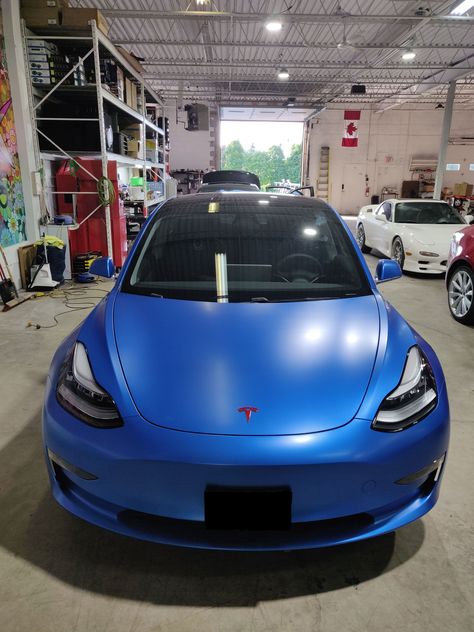 Tesla Car Model 3, Blue Tesla, Tesla Wrap, Tesla Car Models, Ceramic Pro, Tesla 3, Car Title, Doctor Picture, Tesla Car