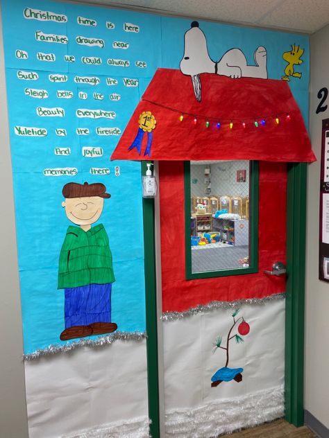 2021 christmas door ❤️ #peanuts #snoopy #classroom #classroomdoor #christmas #doordecoratingcontest Winter Classroom Door Decorations, Door Decorations Winter, Winter Classroom Door, Christmas Elementary, Snoopy Classroom, School Nurse Office Decorations, Classroom Door Decorations, Door Decorations Classroom Christmas, Christmas Door Decorating Contest