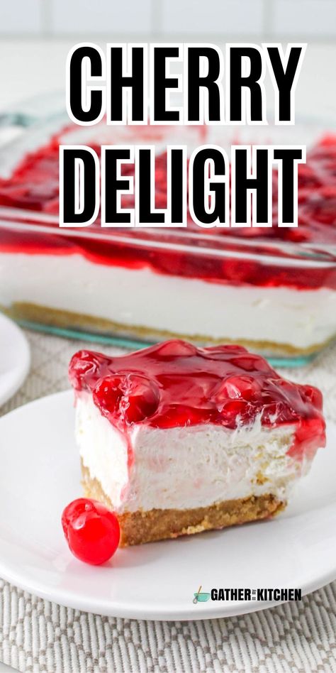 Cherry Breeze Pie, Cherry Delight Pie, Cherry Marshmallow Dessert, Cherry Dream Whip Dessert, Cherry Delight Dessert With Pecan Crust, Cherry Cheese Delight, Cherry Delight Dessert With Dream Whip, Cherry Supreme Dessert, Cherry Cool Whip Dessert