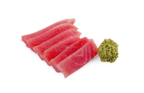 Tasty sashimi (slices of fresh raw tuna) and vasabi isolated on white royalty free stock photos Raw Tuna, Recipe Images, Royalty Free Stock Photos, Royalty, Royalty Free, Stock Photos, Sports, White