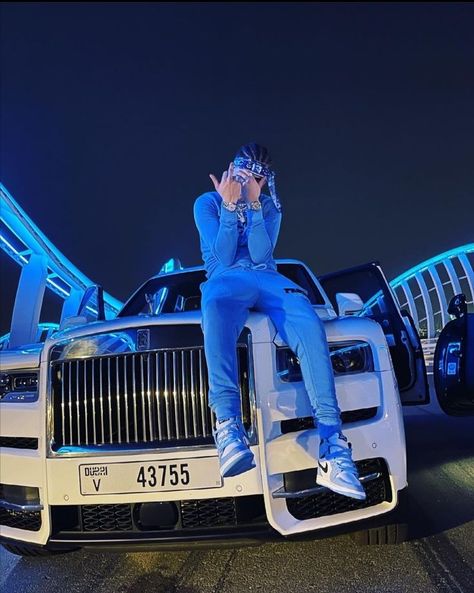 Rondo Da Sosa, Blue Outfit Men, Drill Man, Car Outfit, Men Swag, Swag Pics, Drippy Outfit, Rapper Outfits, Drip Outfit Men