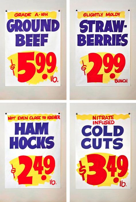 hand painted butcher signage | Hand Painted Grocery Store Signs Grocery Sign, Sign Painting Lettering, Best Typography, Sign Image, Sign Writing, Painted Letters, Hand Painted Signs, Typography Letters, Store Signs