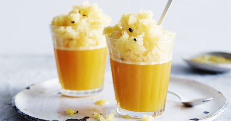 PASSIONA GRANITA JELLIES Snow Recipe, Raspberry Salad, Recipes Gourmet, Passionfruit Recipes, Pistachio Gelato, Coconut Syrup, Frozen Dessert Recipe, Coconut Ice Cream, Fruit Ice