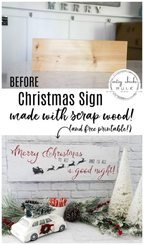 Old Baskets, Merry Christmas Sign, Holiday Crafts Christmas, Merry Christmas To All, Old Christmas, Craft Night, Santa Sleigh, Scrap Wood, Christmas Signs