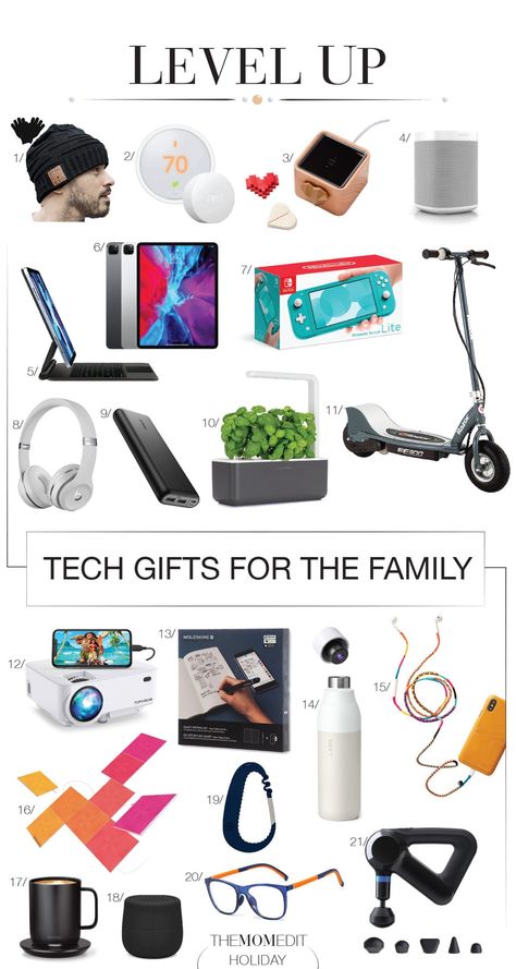 COOL TECH GIFTS FOR THE WHOLE FAMILY AT HOME | Ahhh, yes. For comfort at home — electronics. Cool tech gifts from Nintendo Switch to projectors & speakers — for the whole fam (kids, teens, him & her). | #TheMomEditHome #TheMomEditGiftGuides #FamilyHolidayGifts #TopTechGifts2020 #TechGifts2020 #BestTechGifts #TechGiftsWomen #CoolTechGifts #TechGiftsMen #FamilyGiftsChristmas Tech Gifts For Her, Christmas Tech Gifts, Tech Gifts For Teenagers, Best Electronic Gifts, Top Tech Gifts, Tech Gifts For Men, Electronic Gifts For Men, Gifts For Techies, Gifts For Tech Lovers