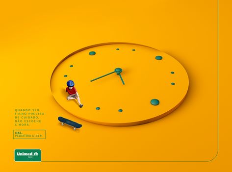 Unimed Cariri Print Advert By FLEX And Comunicação: When Your Child Needs Health Care, Do Not Choose The Time | Ads of the World™ Clock Creative Ads, Ads Of The World Creative Advertising, Time Creative Ads, Health Creative Ads, Apartment Ads, Creative Print Ads, Health Advertising, Healthcare Ads, Healthcare Advertising