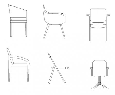 Different type of sitting chair detail elevation 2d view autocad file Chair Elevation Drawing, Sitting Front View, Furniture Elevation, Chair Detail, Floor Plan Symbols, Memory Drawing, Interior Sketches, Chair Drawing, Dressing Chair