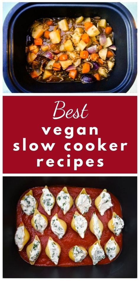 Vegan Slow Cooker Recipes, Vegan Crockpot Recipes, Vegan Crockpot, Vegan Slow Cooker, Vegetarian Crockpot Recipes, Dump Dinners, Easy Slow Cooker Recipes, Recipes To Make, Easy Slow Cooker