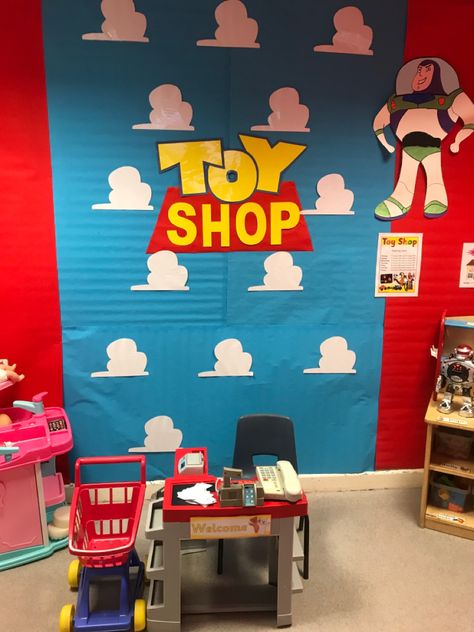 Toys Topic Eyfs, Toy Shop Role Play, Toy Story Classroom Theme, Shop Role Play, Katie Morag, Toys Topic, Reception Classroom, Daycare Classroom, Aa School