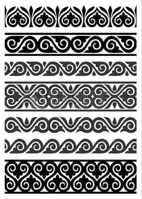 Alpona Design, Floral Borders, Floral Border Design, Stencil Patterns, Carving Designs, Bodo, Border Pattern, Stencil Art, Mandala Drawing