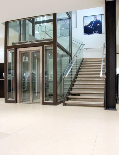 Staircase And Elevator Design, Open Well Staircases, Staircase Lift Design, Staircase With Elevator Design, Lift With Staircase, Hotel Staircase Design, Glass Staircase Design, Apartment Staircase, Staircase Designs