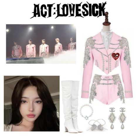 Txt Act Lovesick Outfit, Txt Lovesick Outfits, Txt Pink Outfit, Txt Concert Outfit Temptation, K Pop Concert Outfit Ideas Txt, Kpop Concert Outfit Ideas Txt, Txt Inspired Outfits Concert, Txt Outfit Concert, Txt Outfits Inspired