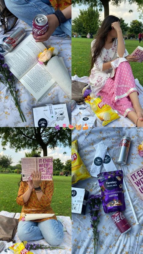 Desi picnic time Picnic Date With Best Friend, Asthetic Picnics With Friends Instagram, Picnic Aesthetic Indian, Aesthetic Picnic Photos, Poses For Picnic Pictures, Picnic Photoshoot Friends Photo Ideas, Picnic Pictures Ideas, Indian Picnic Aesthetic, Desi Picnic Aesthetic Ideas