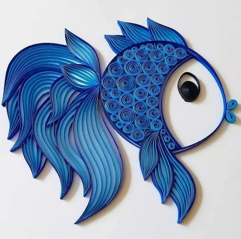 Fish Quilling, Quilling Images, Quilling Animals, Paper Quilling Tutorial, Paper Quilling Jewelry, Quilling Work, Paper Quilling Patterns, Quilled Paper Art, Craft Things