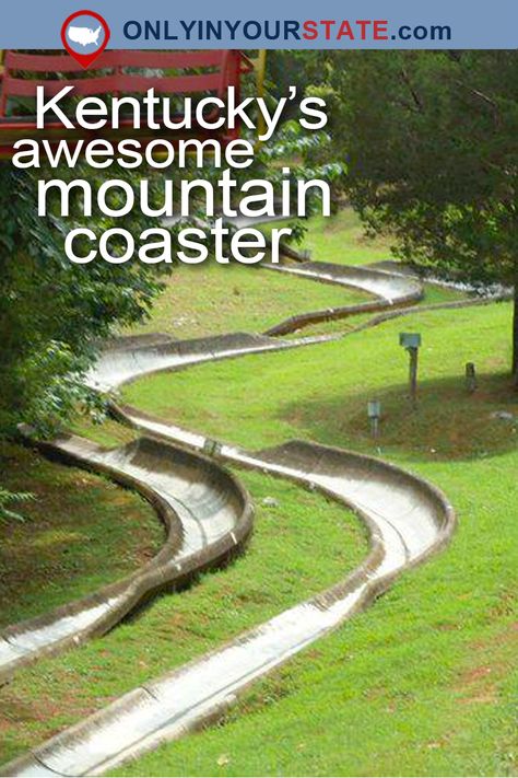 Take this thrilling mountain coaster in Kentucky for an unforgettable outdoor adventure. It's fun for the whole family! Kentucky Vacation Ideas Kids, Kentucky Travel Places To Visit, Places To Visit Bucket Lists, Hodgenville Kentucky, Cave City Kentucky, Travel Kentucky, Action Park, Kentucky Attractions, Mountain Coaster