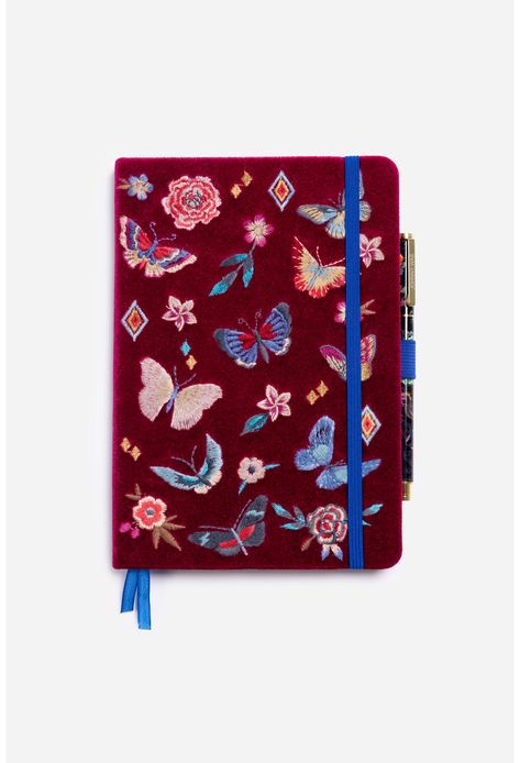 Mariposa Journal And Pen Set | Johnny Was Journal To Buy, Where To Buy Fabric, Journal Diaries, Placement Embroidery, Daily Diary, Journal Features, Cute Journals, Stationary Set, Beach Shop