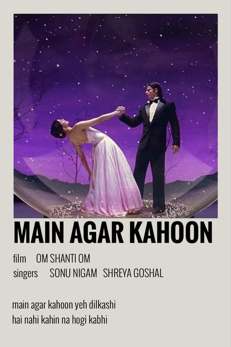 Main Agar Kahoon, Music Suggestions Instagram Story, Bollywood Wallpaper, Vintage Bollywood Aesthetic, Bollywood Theme, Bollywood Quotes, Om Shanti, Bollywood Pictures, Bollywood Posters