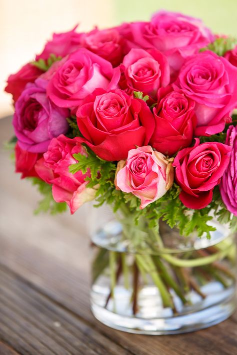 Add a vibrant pop of colour to your wedding reception tables with pink and magenta roses. Magenta Roses, Rose Flower Pictures, Reception Tables, Good Morning Flowers Gif, Roses Flower, Rose Pictures, Colorful Roses, Wedding Reception Tables, Beautiful Bouquet Of Flowers