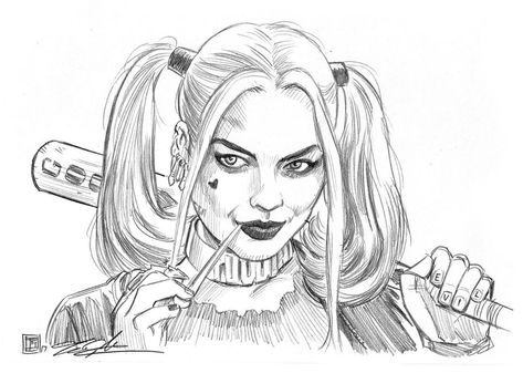 Tim Shinn on Instagram: “5x7 pencil sketch portrait commissions available. $50 each or 2 for $75. Free shipping. Message me today with your requests.…” Joker Drawing Sketches Pencil, Harley Quinn Tattoo Stencil, Chucky Drawing Pencil, Harley Quinn Drawing Sketches, The Boys Drawing, Stencils For Tattoos, Harley Queen Tattoo, Procreate Guide, Harley Quinn Art Illustrations