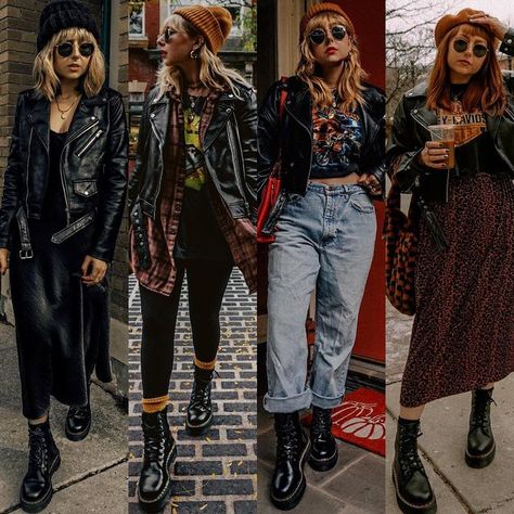 Cosy Grunge Outfit, Fall 2023 Fashion Trends Edgy, Edgy Thrifted Outfits, J Boog Concert Outfit, Fall Rocker Outfits, Blonde Winter Outfit, Mom Jeans Concert Outfit, Billy Talent Concert Outfit, Cool Fashion Edgy